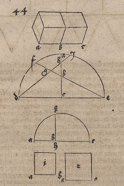 Zeichnungen zur Würfelvervielfachung von Albrecht Dürer